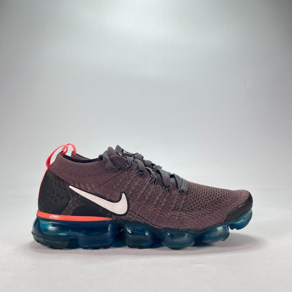 Nike Air VaporMax Flyknit 2 Gunsmoke Blue Orbit Running Shoes Women's Size 8